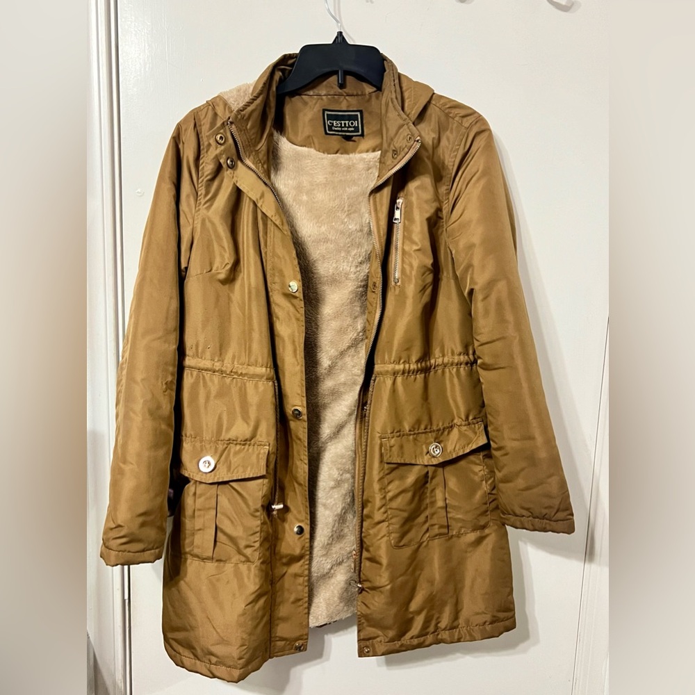 C’ESTTOI Fur-Lined Parka Jacket